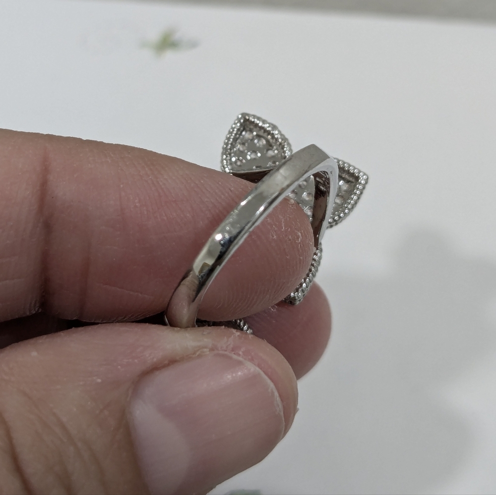 Alhambra Silver Plated Open Ring - image 4